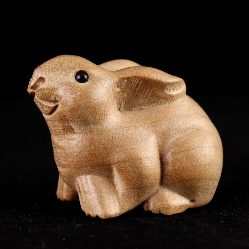 Year Of The Snake Chinese Zodiac Fu Character Peach Wood Home Statue Decoration