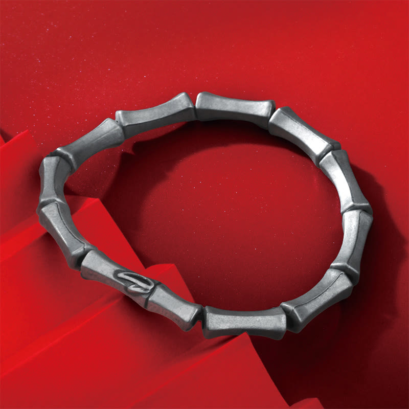 Bamboo Pattern Alloy Strength Bracelet