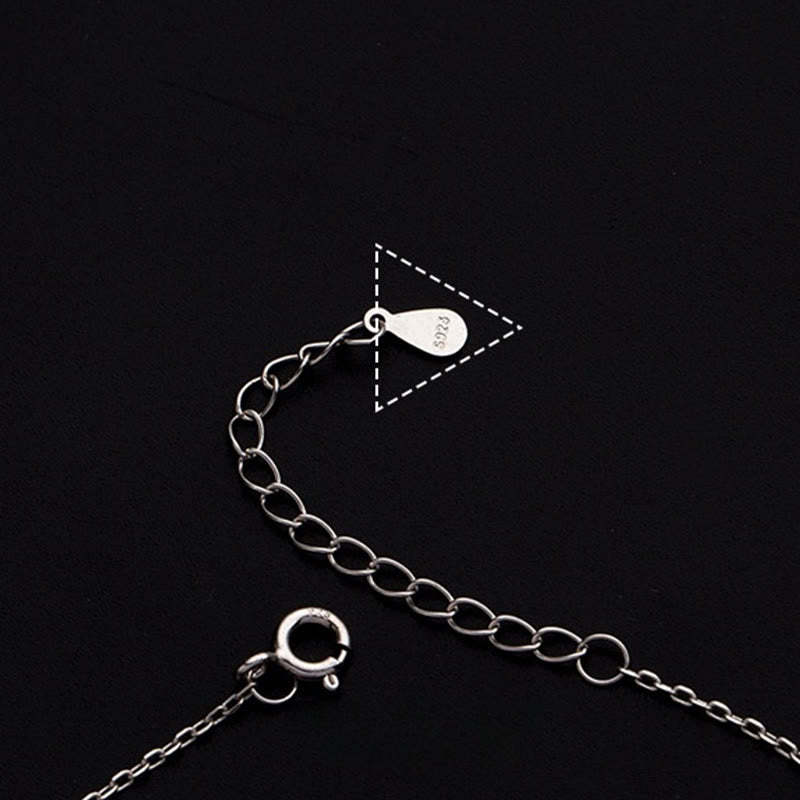 925 Sterling Silver Small Beads Charm Blessing Anklet