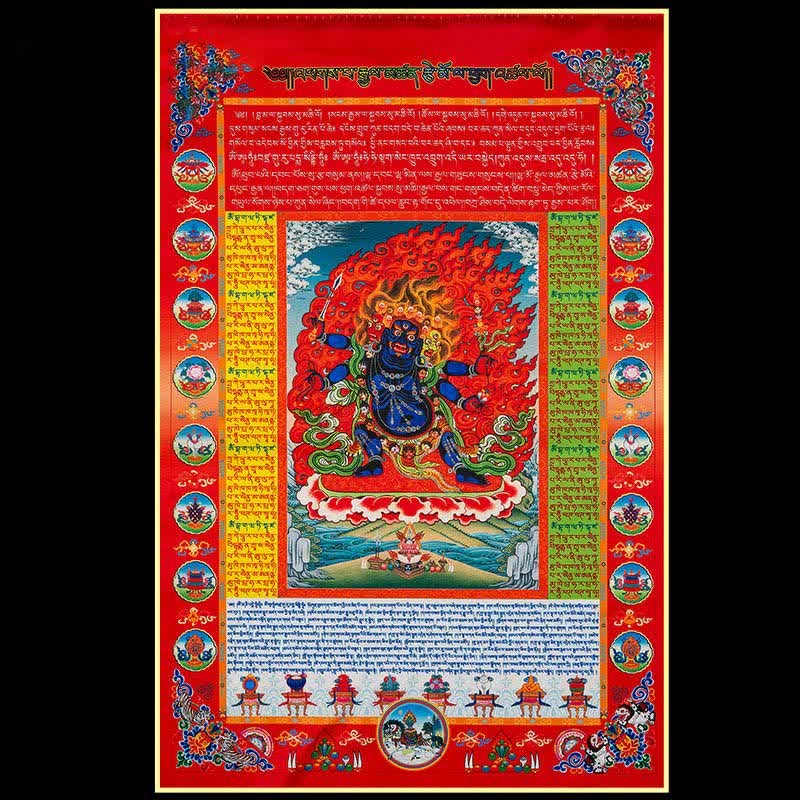 Tibetan 10 Colors Windhorse mystic zen Healing Auspicious Outdoor Prayer Flag