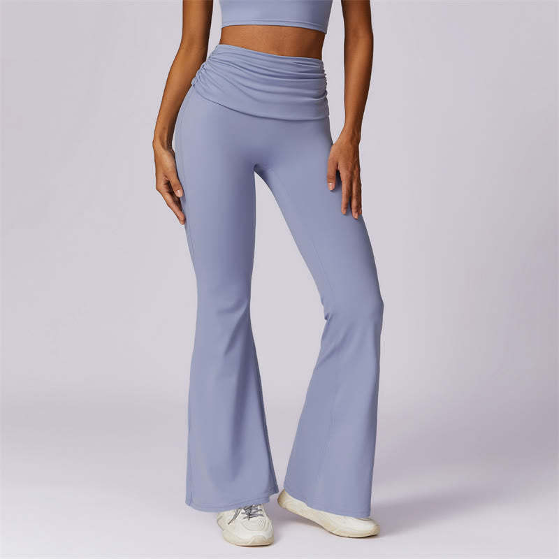 Sleeveless Backless Strap Tank Top Bra Flared Pants Sports Fitness Yoga