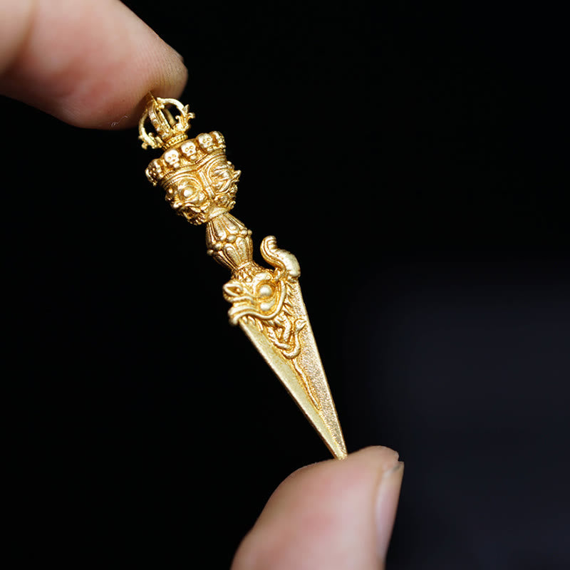 Tibet Dorje Vajra Engraved Spiritual Power Pendant Hanging Decoration