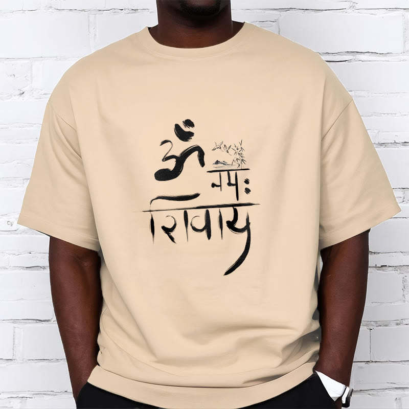 OM NAMAH SHIVAYA Crane Bamboo Cotton Tee T-shirt