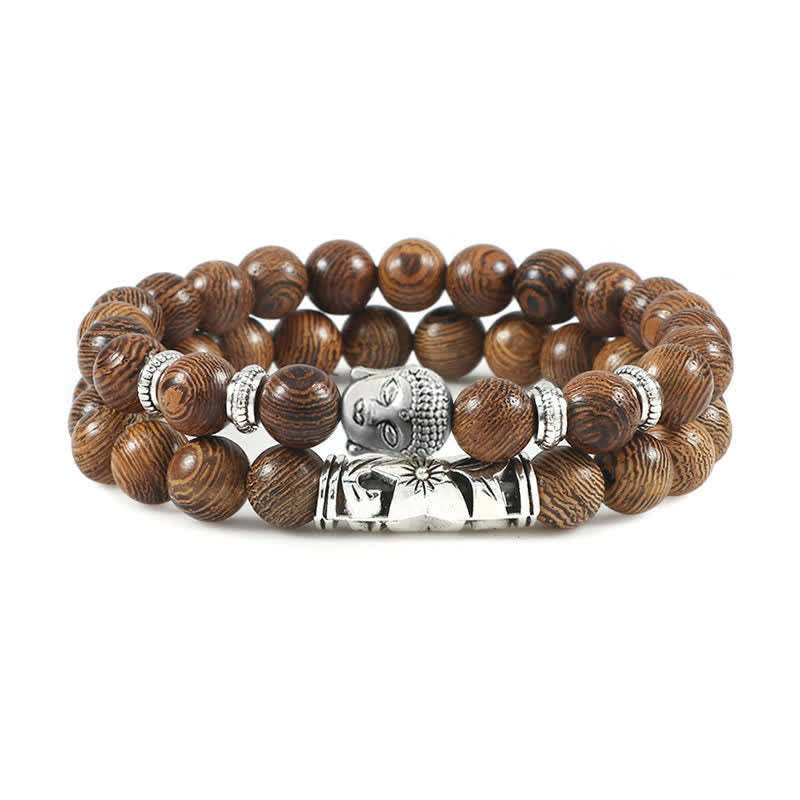 2Pcs Natural Crystal Agate mystic zen Protection Bracelet