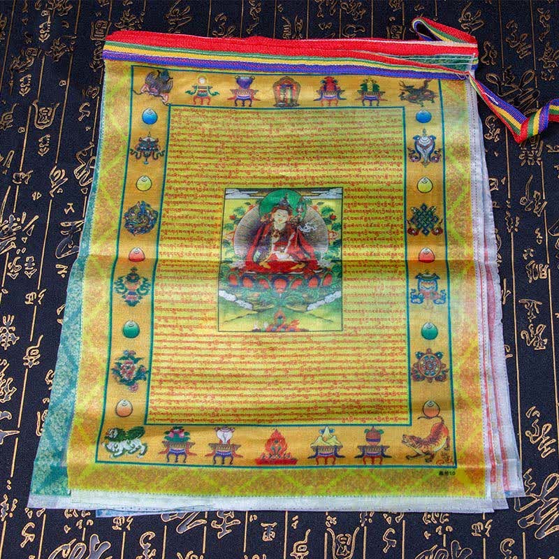 Tibetan 5 Colors Windhorse mystic zen Tara Scriptures Healing Auspicious Outdoor Prayer Flag