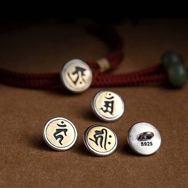925 Sterling Silver Handmade Chinese Zodiac Natal mystic zen Cyan Bodhi Seed Protection Braided Red String Bracelet