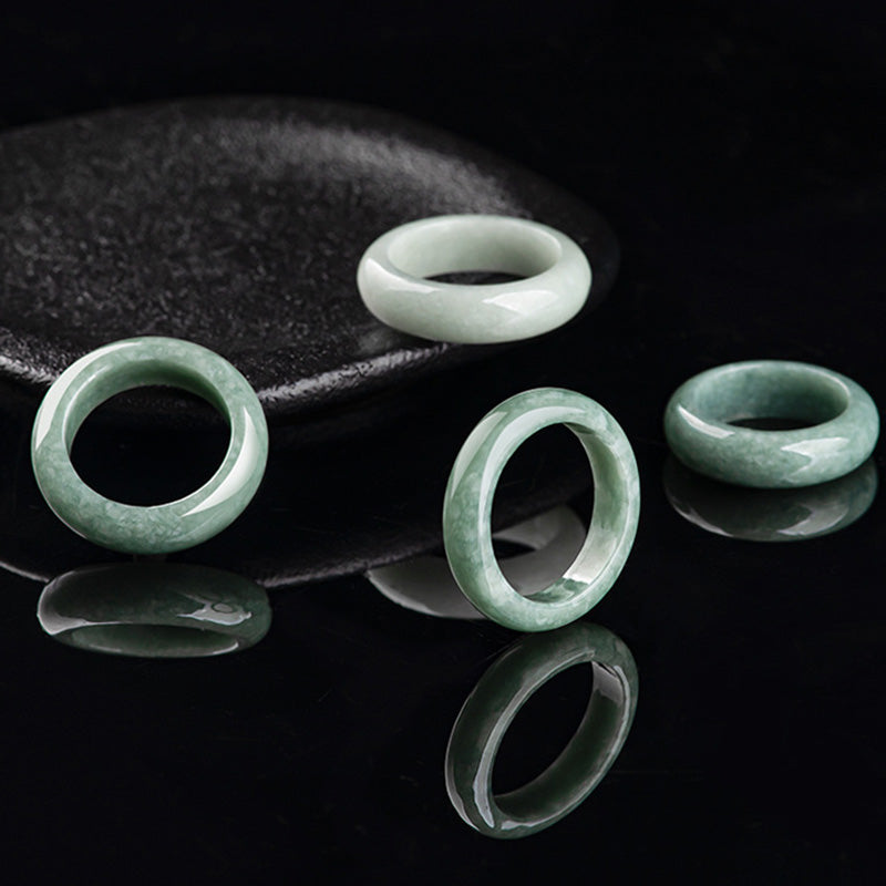 Natural Jade Abundance Healing Ring
