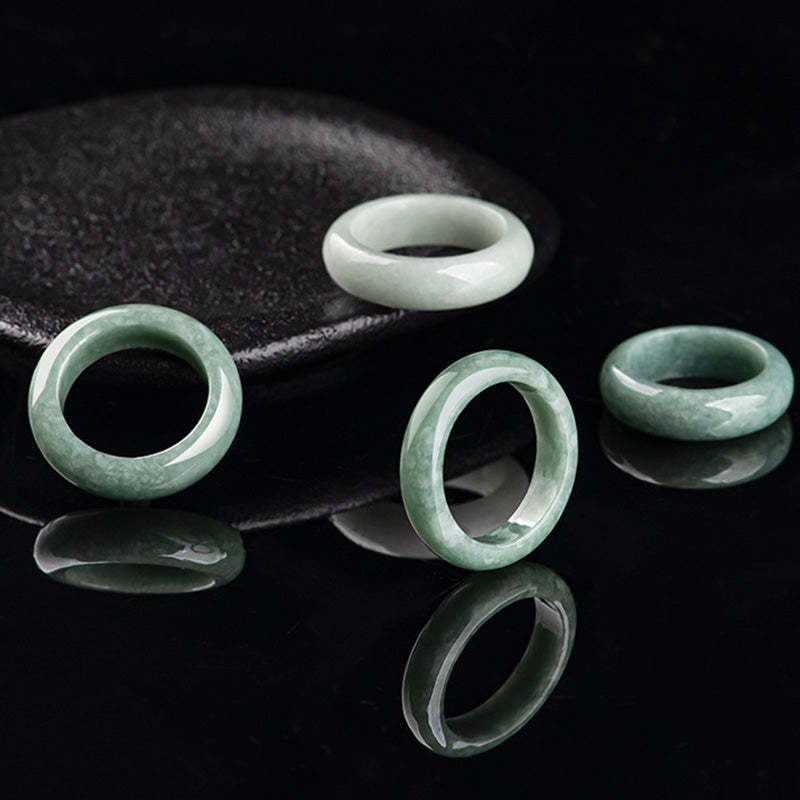 Natural Jade Abundance Healing Ring