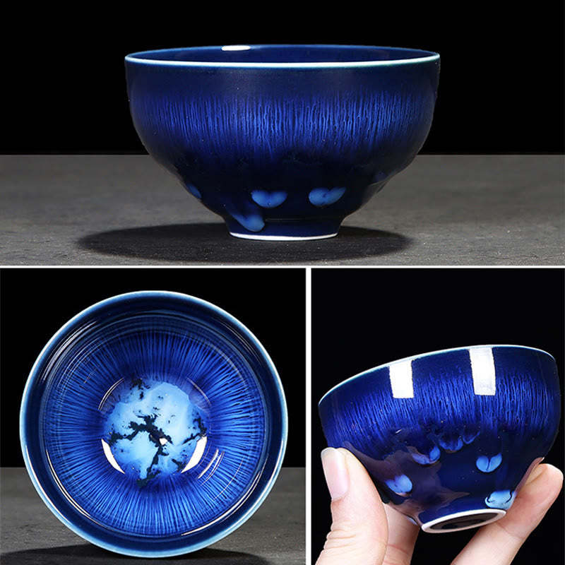 Chinese Jianzhan Glaze Kiln Change Ceramic Teacup Tenmoku Kung Fu Tea Cup