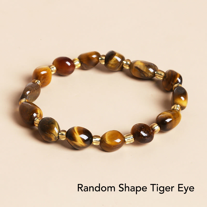 Natural Irregular Shape Stone Crystal Meditation Balance Bracelet