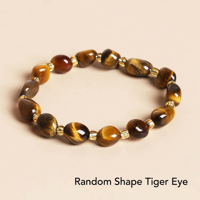 Natural Irregular Shape Stone Crystal Meditation Balance Bracelet