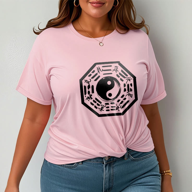 Ba Gua Pattern Cotton Tee T-shirt