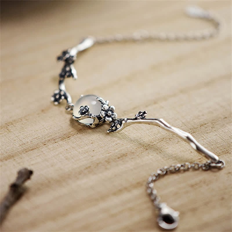 Plum Blossom Chalcedony Positive Bracelet