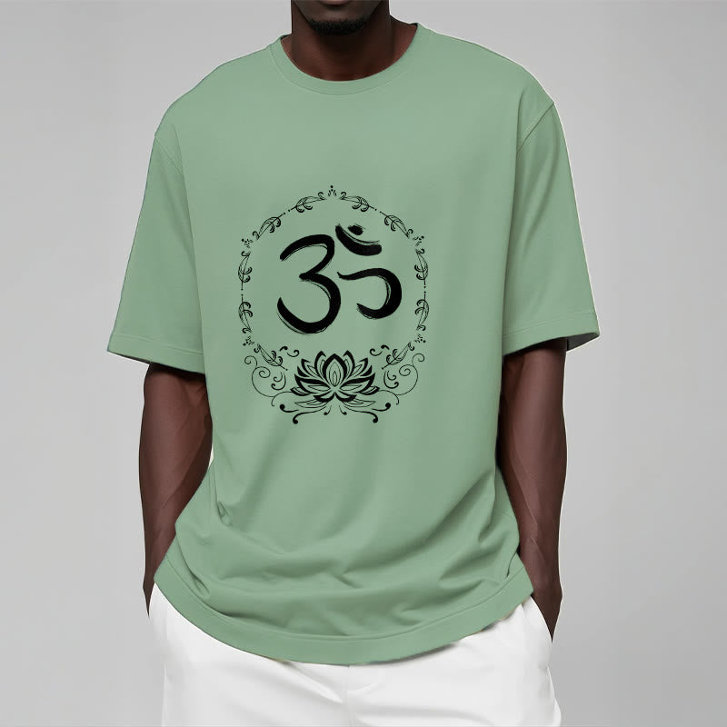 OM Lotus Sketch Cotton Tee T-shirt