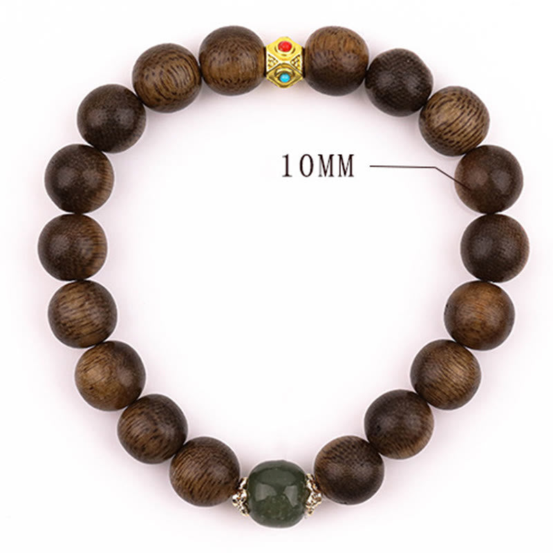 Agarwood Good Luck Glazed Strength Bracelet