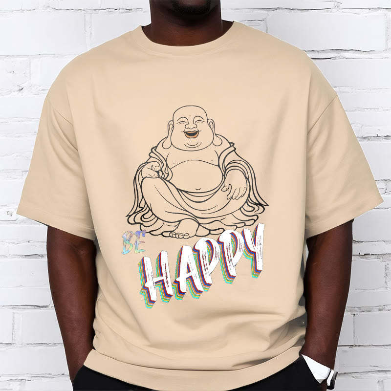 BE HAPPY Laughing mystic zen Tee T-shirt