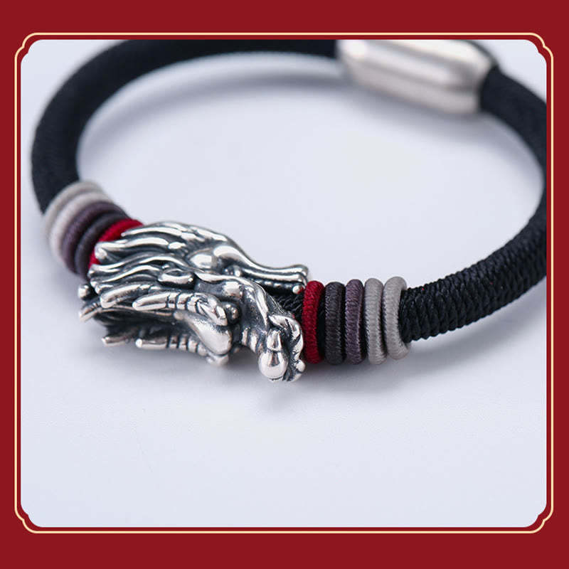 999 Sterling Silver Dragon Luck Handcrafted Braided Child Adult Bracelet