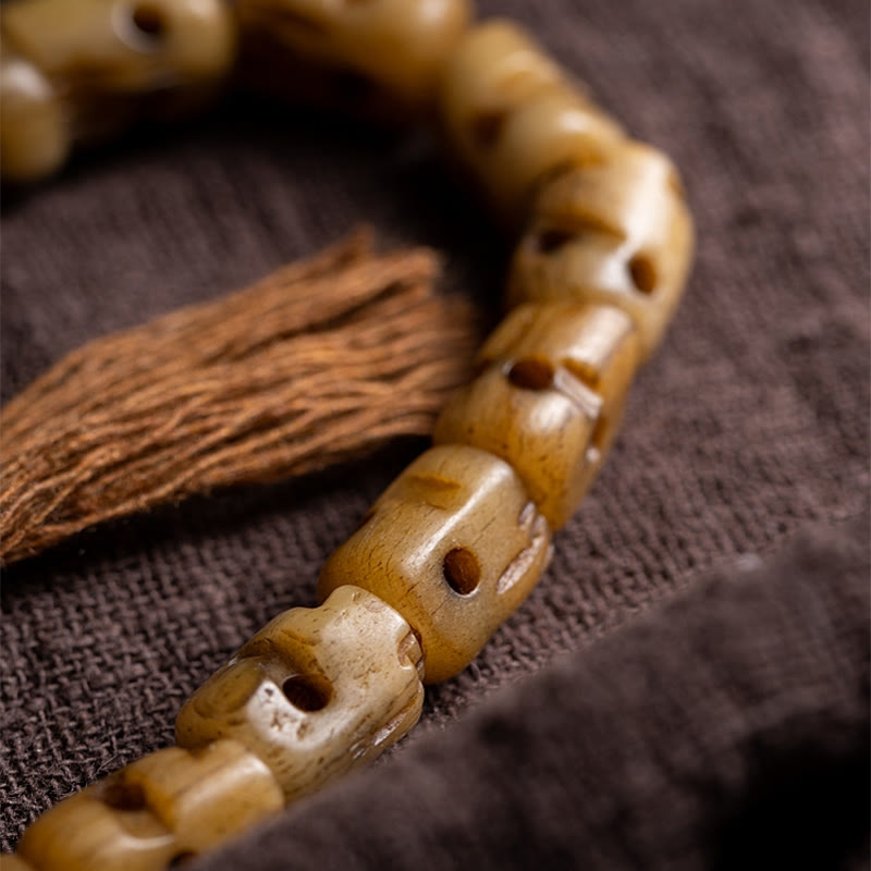 Tibetan Yak Bone The Lord Of The Corpse Forest Keep Away Evil Spirits Bracelet