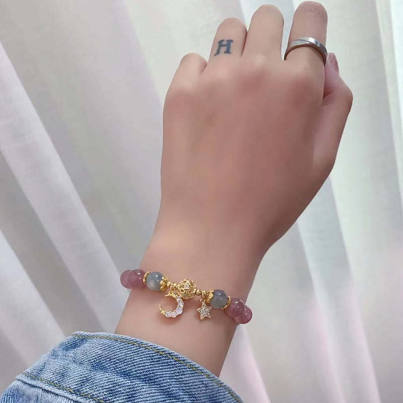 The Healing Positive Strawberry Quartz Bracelet
