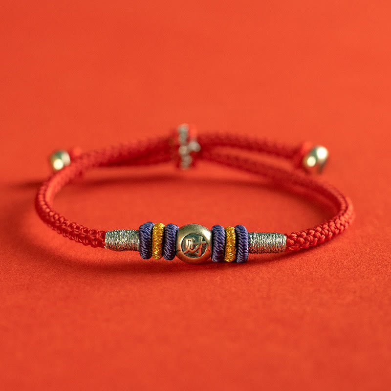 Red String Chinese Characters Protection Bracelet