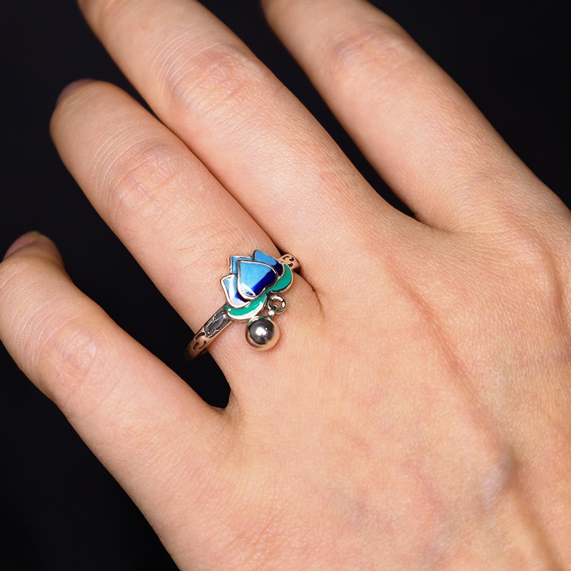 Lotus Flower Pattern Enlightenment Ring