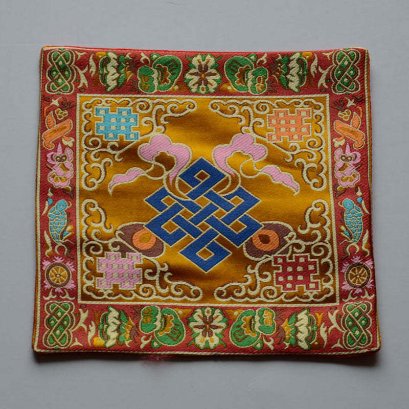 Prayer Altar Mat Healing Meditation Vajra Auspicious Symbols