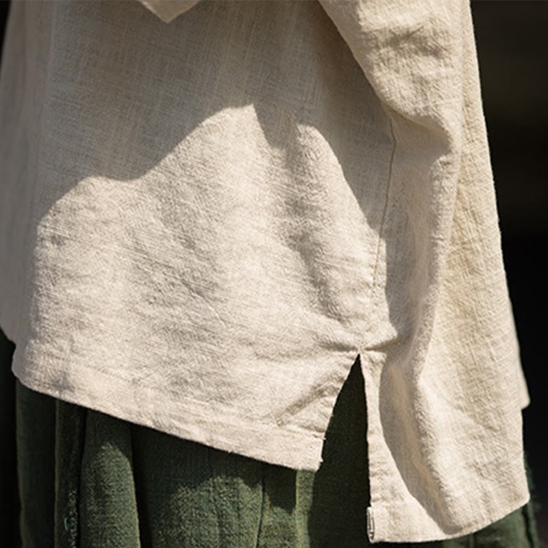 Causal Half Sleeve Ramie Linen Cotton T-shirt Tee