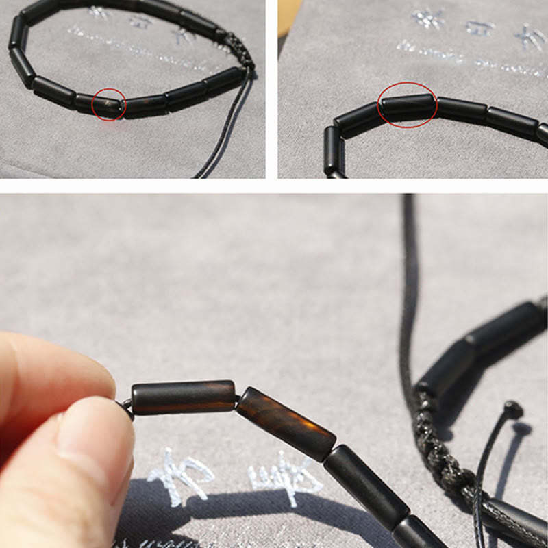 Black Onyx Bead Support Protection Bracelet