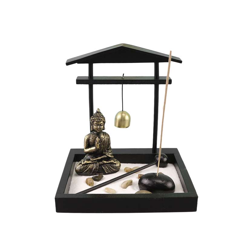 mystic zen Statue Rocks Meditation Peace Zen Garden Set Home Decoration