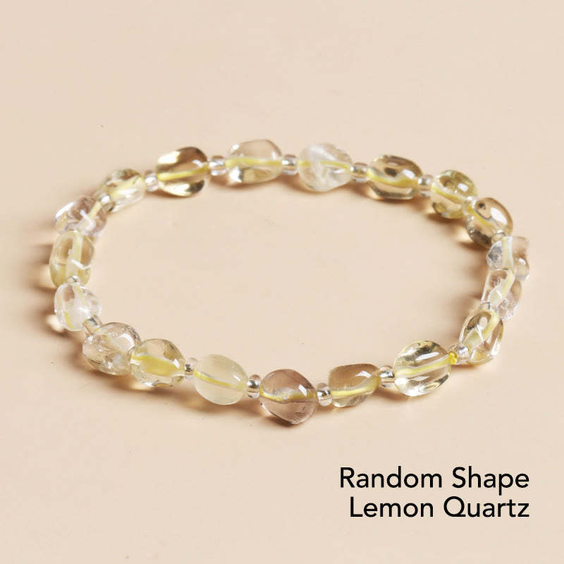 Natural Irregular Shape Stone Crystal Meditation Balance Bracelet