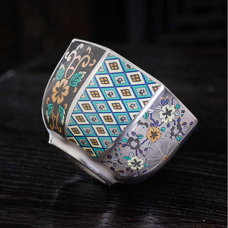 Chrysanthemum Flowers Ceramic Teacup Kung Fu Tea Cup