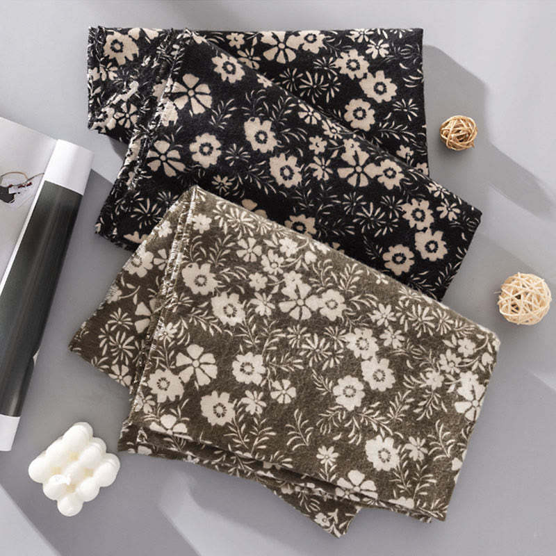 Tibetan Shawl Fresh Daisy Print Fall Winter Soft Warm Travel Scarf Wrap