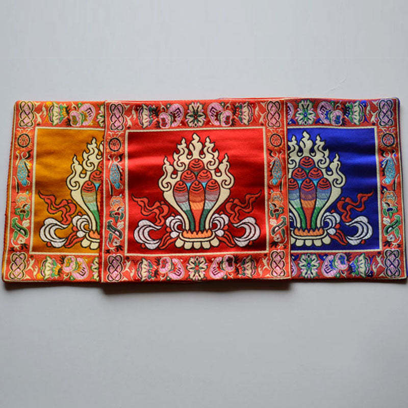 Prayer Altar Mat Healing Meditation Vajra Auspicious Symbols