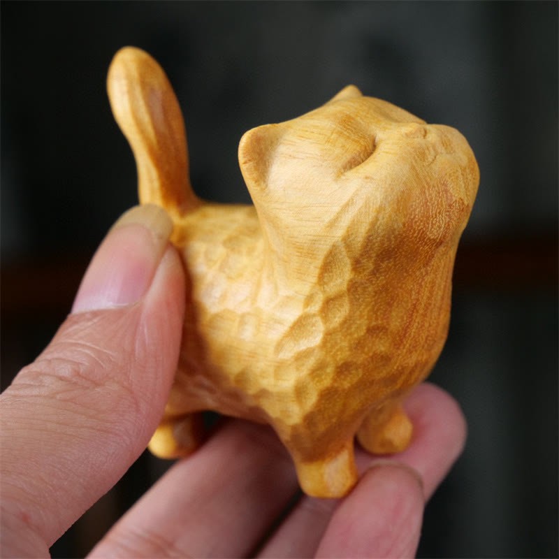 Sandalwood Thuja Sutchuenensis Green Sandalwood Mini Cute Cat Protection Home Decoration
