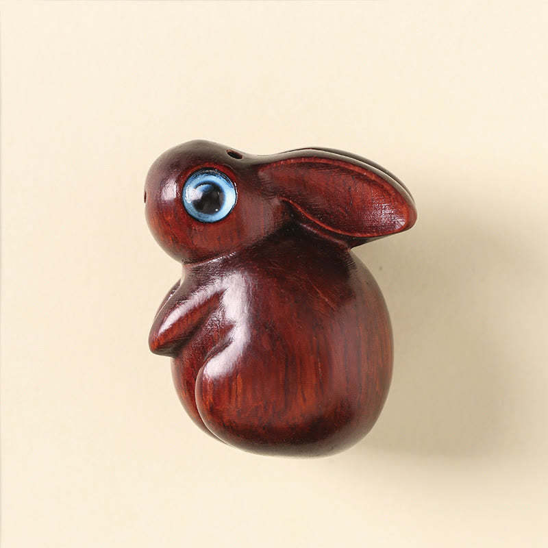 Small Leaf Red Sandalwood Green Sandalwood Lucky Mini Rabbit Relaxation Decoration