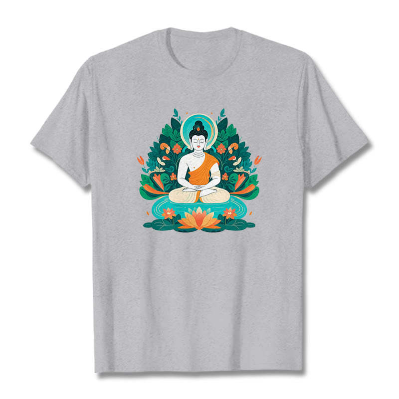 Flower Grass Lotus Bodhisattva Tee T-shirt