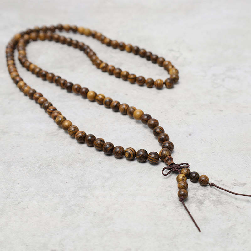 108 Mala Beads Bracelet Prayer Meditation Sandalwood Elastic