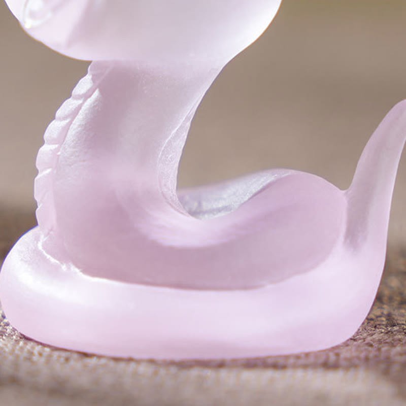 Small Cute Year Of The Snake Liuli Art Piece Home Decoration