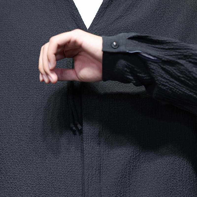 Fall Solid Color Men's Button Long Sleeve Shirt Clothing