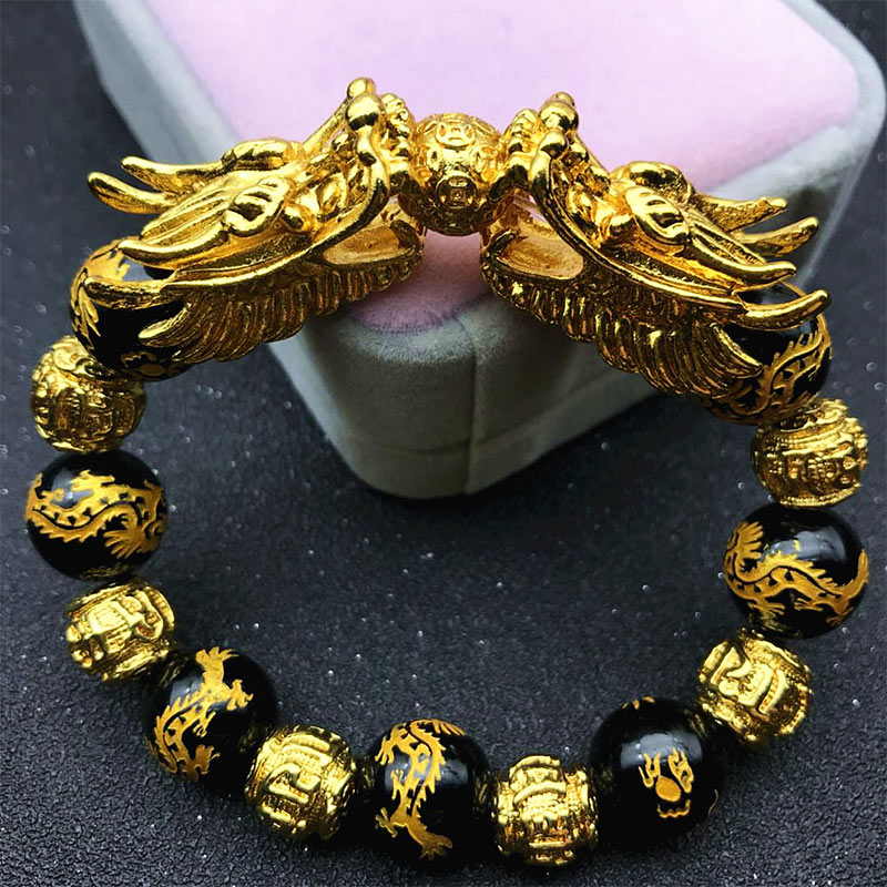 Double Dragon Wealth Protection Bracelet