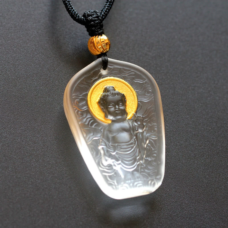 Tibetan mystic zen Liuli Crystal Serenity Necklace Pendant