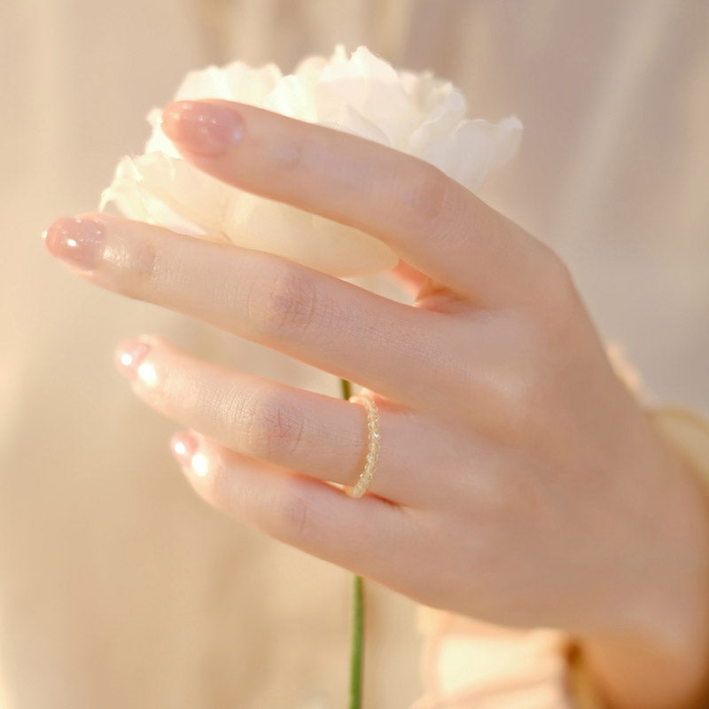 Natural Citrine Happiness Prosperity Ring