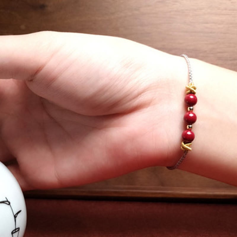 Colorful String Cinnabar Calm Bracelet