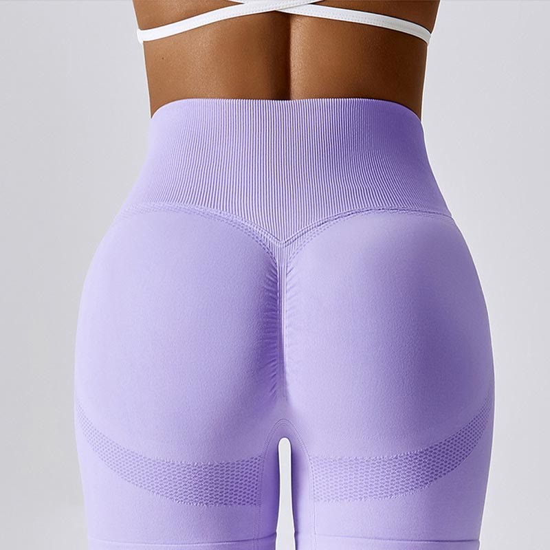Women Seamless Sports Fitness High Waist Yoga Workout Shorts