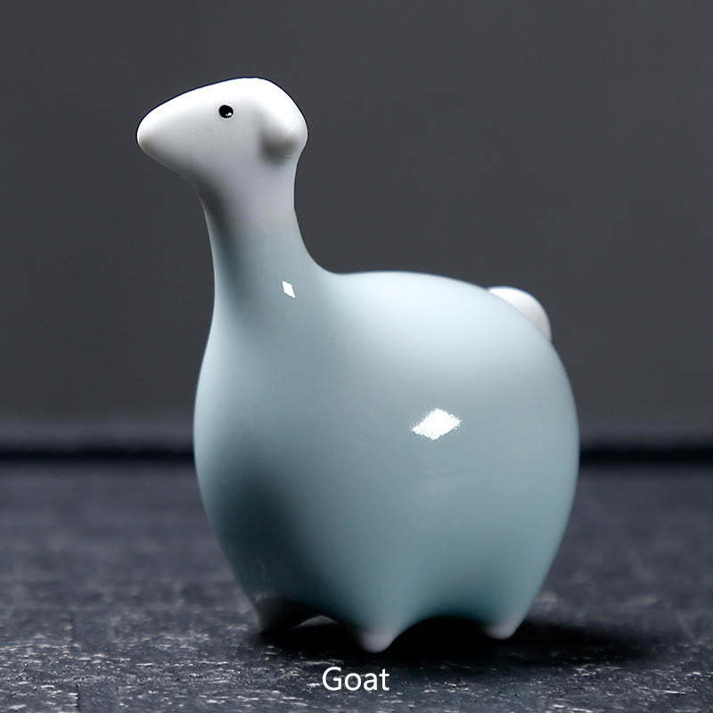 Chinese Zodiac Ceramic Tea Pet Home Decoration