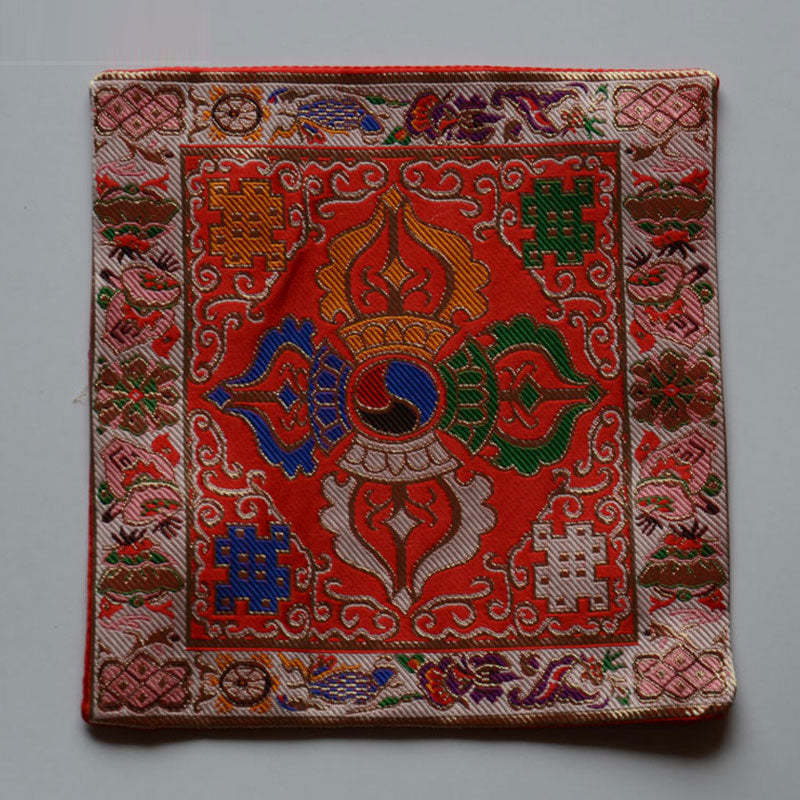 Prayer Altar Mat Healing Meditation Vajra Auspicious Symbols
