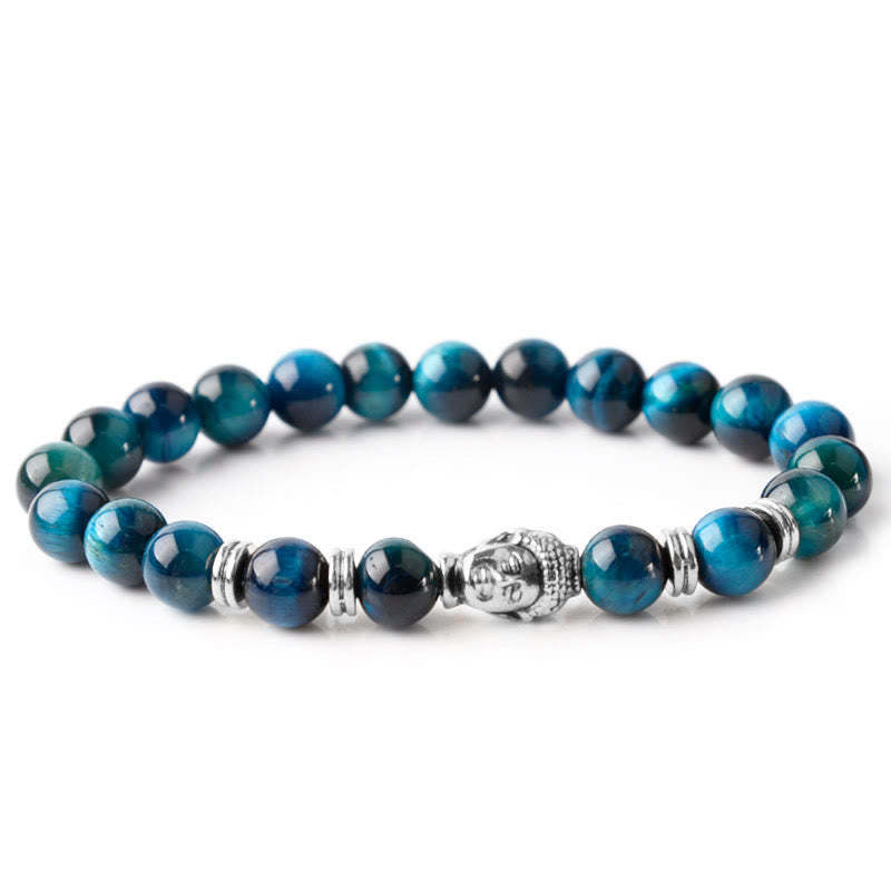 Blue Green Red Tiger Eye mystic zen Head Balance Bracelet