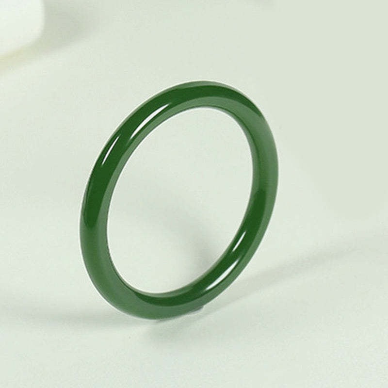 Cyan Jade Longevity Blessing Bangle Bracelet