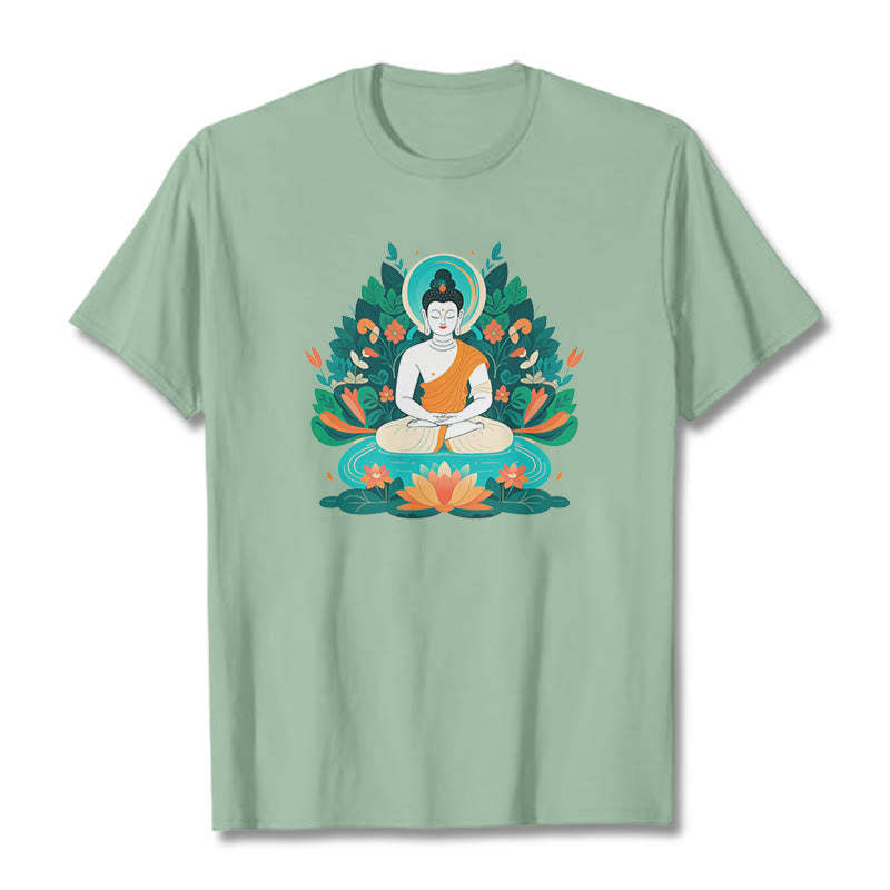 Flower Grass Lotus Bodhisattva Tee T-shirt