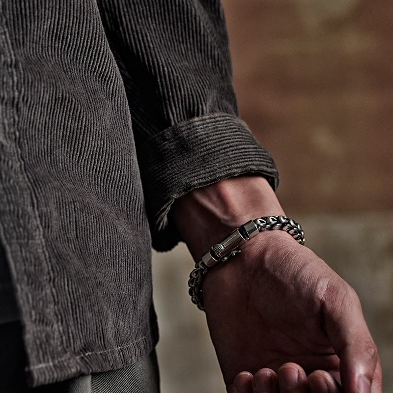Retro Dragon Scale Pattern Success Strength Bracelet